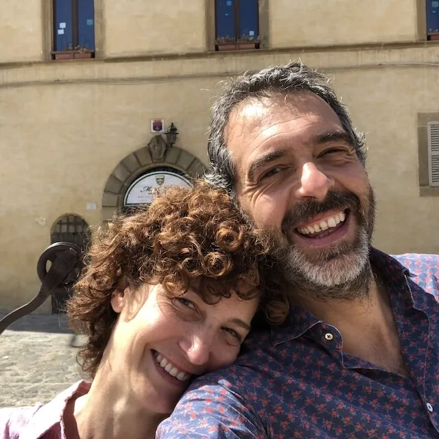 Benedetta and Stefano, the owners of Rooms and Wine